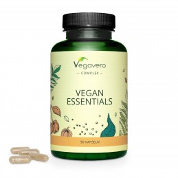 Vegavero Vegan Essentials 90 Capsule BENEFICII- contribuie la functionarea normala a globulelor rosii, contribuie la mentinerea 