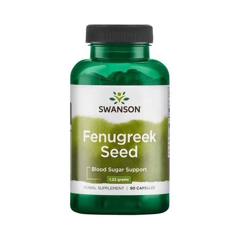 Swanson Fenugreek 610 mg – 90 Capsule – Glicemie, Libidou si Echilibru Metabolic Beneficii Fenugreek (Schinduf) : sursa bogata d