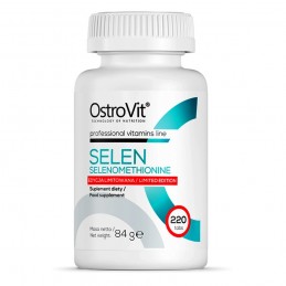OstroVit Seleniu, Selenometionina 100mcg 220 Tablete Beneficii Seleniu: antioxidant ce inhiba radicalii liberi, repara celulele 