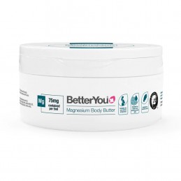 BetterYou Magnesium Skin Body Butter 200 ml (unt din magneziu pentru piele) BENEFICII- 5 ml de unt de corp furnizeaza 75 mg (21,
