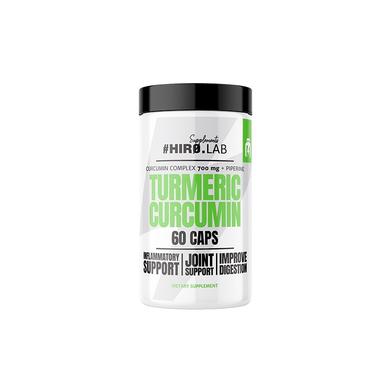 HIRO Lab Turmeric Curcumin 500 mg 60 capsule - Antioxidant puternic si Inflamatie Beneficii ale turmericului: absorbtie mai buna