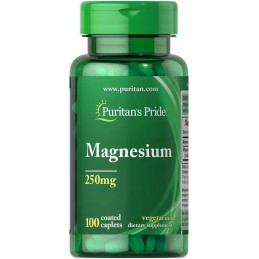 Puritan Pride Magnesium 250mg - 100 Capsule BENEFICII MAGNEZIU- ajuta la transformarea carbohidratilor, a proteinelor si a grasi