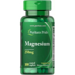 Puritan’s Pride Magneziu 250 mg 100 capsule - Suport muscular si Energie BENEFICII MAGNEZIU: ajuta la transformarea carbohidrati