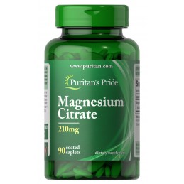 Puritan Pride Magnesium Citrate - 210mg - 90 Capsule BENEFICII MAGNEZIU CITRAT: regleaza tensiunea arteriala, amelioreaza migren