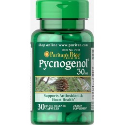 Pycnogenol, 30 Capsule, Puternic antioxidant, sprijina echilibrul colesterolului sanatos, ajuta la controlul nivelului de zahar 