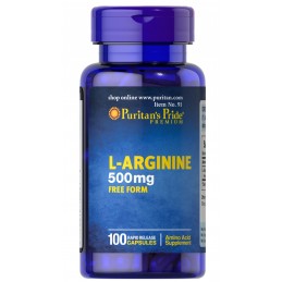 Supliment alimentar L-Arginine 500 mg - 100 Capsule, Puritan's Pride BENEFICII L-ARGININA: imbunatatirea fluxului sanguin, ameli