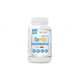 WISH Seleniu + Zinc + Prebiotic 120 Capsule – Imunitate BENEFICII SELENIU &amp; ZINC &amp; PREBIOTIC - seleniul sprijina produce