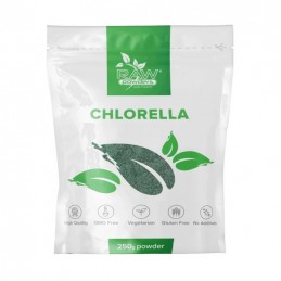 Raw Powders Chlorella Pudra 250 grame BENEFICII CHLORELLA- ajuta la mentinerea functionarii normale a sistemului imunitar, contr