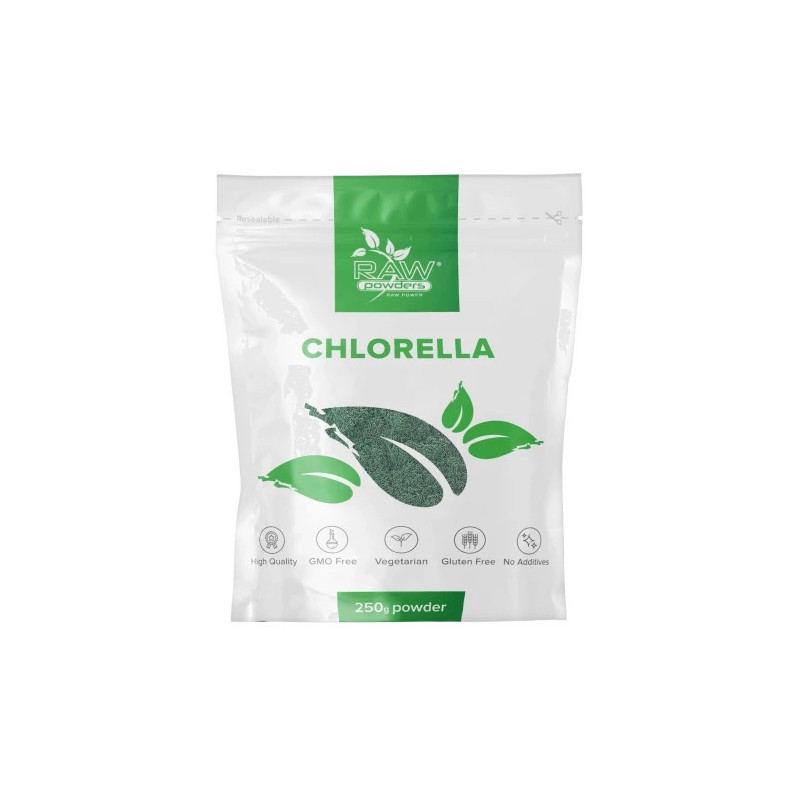 Chlorella Pulbere 250 grame (Chlorella Pudra) Chlorella Pulbere beneficii - ajuta la mentinerea functionarii normale a sistemulu