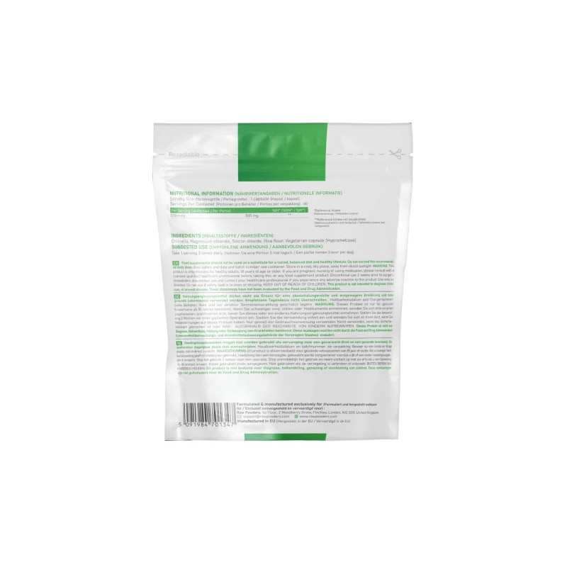 Raw Powders Chlorella 500mg - 120 Capsule - 1 | YEO