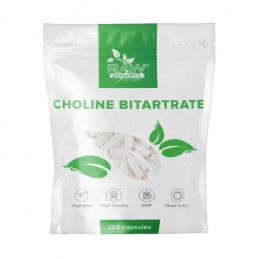 Raw Powders Choline Bitartrate 700mg - 120 Capsule (Bitartrat de Colina) BENEFICII BITARTRAT DE COLINA- contribuie la metabolism