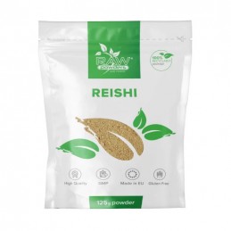 Raw Powders Reishi Pudra - 125 grame Beneficii Reishi- intareste sistemul imunitar, lupta impotriva oboselii si a depresiei, aju