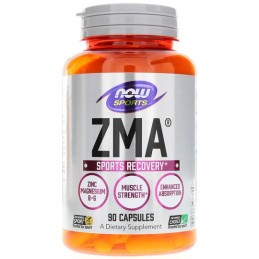 Now Foods ZMA 800mg (Zinc, Magneziu si B-6) - 90 Capsule BENEFICII ZMA- accelereaza regenerarea, creste nivelul de tes-tosteron,