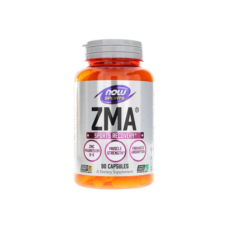 Now Foods ZMA 800mg (Zinc, Magneziu si B-6) - 90 Capsule BENEFICII ZMA: accelereaza regenerarea, creste nivelul de tes-tosteron,