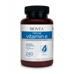 Vitamina E 400 IU 240 gelule Beneficii Vitamina E: antioxidant puternic, ajută la formarea de globule roșii, sprijină funcția si