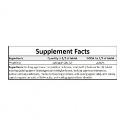 Vitamina D3 - 8000IU - 240 tablete (mentine sanatatea oaselor, amelioreaza mai multe boli) BENEFICII VITAMINA D3: mentine sanata