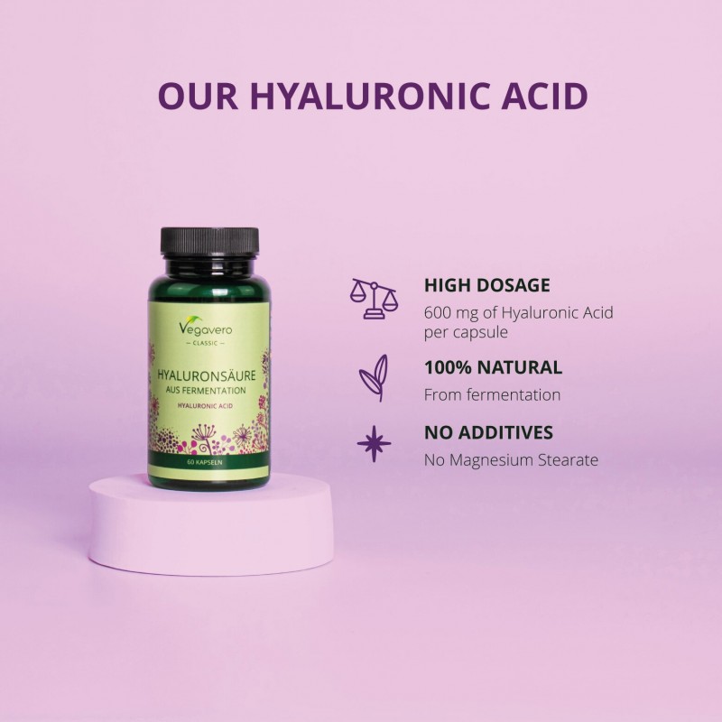 Acid Hialuronic 600mg 60 Capsule, Vegavero - 1 | YEO