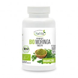 Contine antioxidanti si compusi antiinflamatori, echilibreaza hormonii, Moringa Oleifera Bio 500 mg, 120 Tablete Beneficii Morin