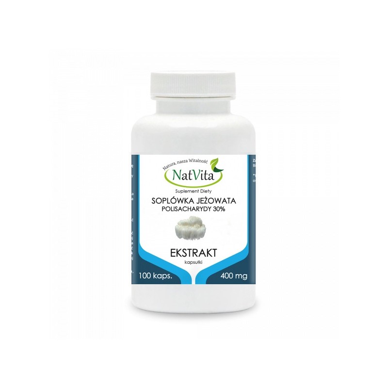 NatVita Coama Leului (extract de ciuperca) 400mg - 100 Capsules BENEFICII COAMA LEULUI- nootropic, bun antioxidant, suporta sist