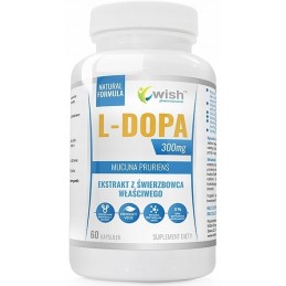 Wish Pharmaceutical L-Dopa 300mg - 60 Capsule BENEFICII MUCUNA PRURIENS L-DOPA: creste energia mentala si fizica, stimuleaza sta
