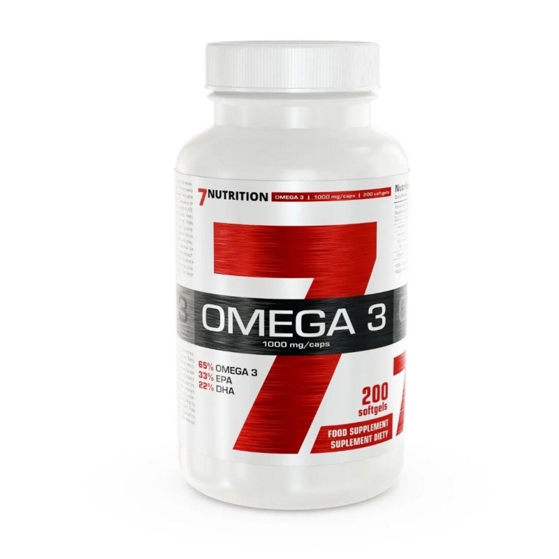 7 Nutrition Omega 3 200 Capsule, EPA 330 mg, DHA 220 mg Beneficiile Omega 3 ulei de peste bazat pe dovezi de EPA:DHA, promovează