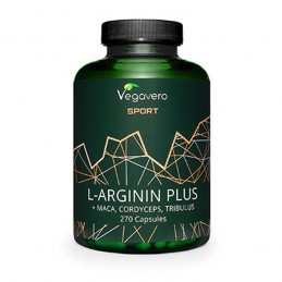 Vegavero L-Arginine Plus Maca, Tribulus, Cordyceps, Zinc 270 Capsule Beneficii L-Arginina Plus: L-Arginina ajuta la imbunatatire