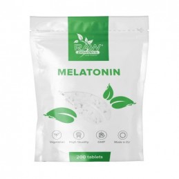 RAW Powders Melatonină 1 mg 200 Tablete - Somn Natural Beneficii Melatonina: eficient impotriva tulburarilor de somn, imbunatate