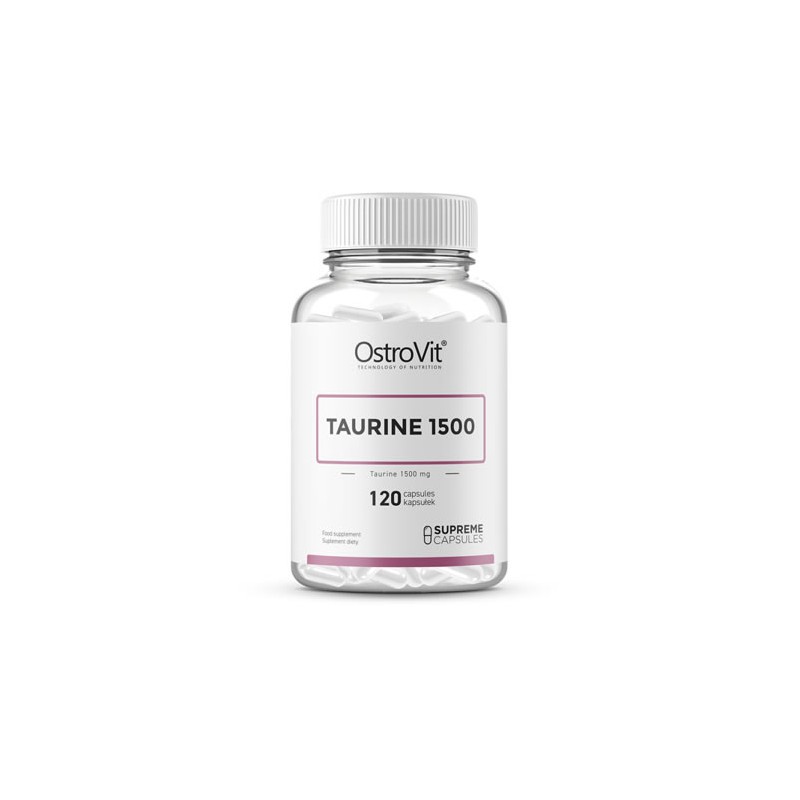 OstroVit Supreme Capsules Taurine - Taurina 1500 mg 120 Capsule Beneficii Taurina: sprijină echilibrul zaharului din sânge, susț