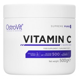 Supreme Pure Vitamina C pudra 500 grame- Sustine functionarea normala a sistemului imunitar, ajuta la protejarea celulelor Efect