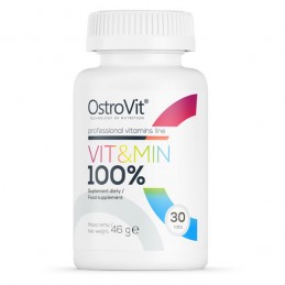 OstroVit 100% Vitamin 30 Tablete – Multivitamine Zilnice 100% Vit&amp;Min Beneficii: ofera micronutrientii necesari fiecarui spo