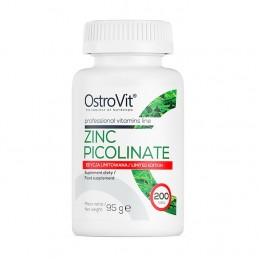 OstroVit Zinc Picolinate 200 Tablete – Imunitate & Piele Beneficii Zinc: se absoarbe usor in organism, imbunatateste sistemul im