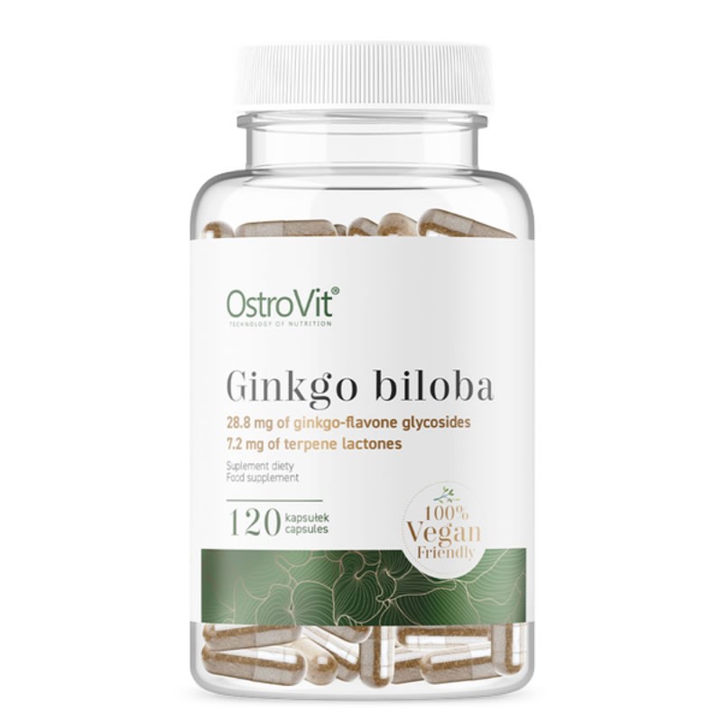 OstroVit Ginkgo Biloba VEGE 120 Capsule Beneficii Ginkgo Biloba- poate sustine sistemele circulator si cardiovascular, are efect