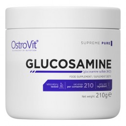 Pure Glucosamine, 210 grame- Are efect antiinflamator și analgezic asupra sistemului osos, reconstrucția cartilajului articular 