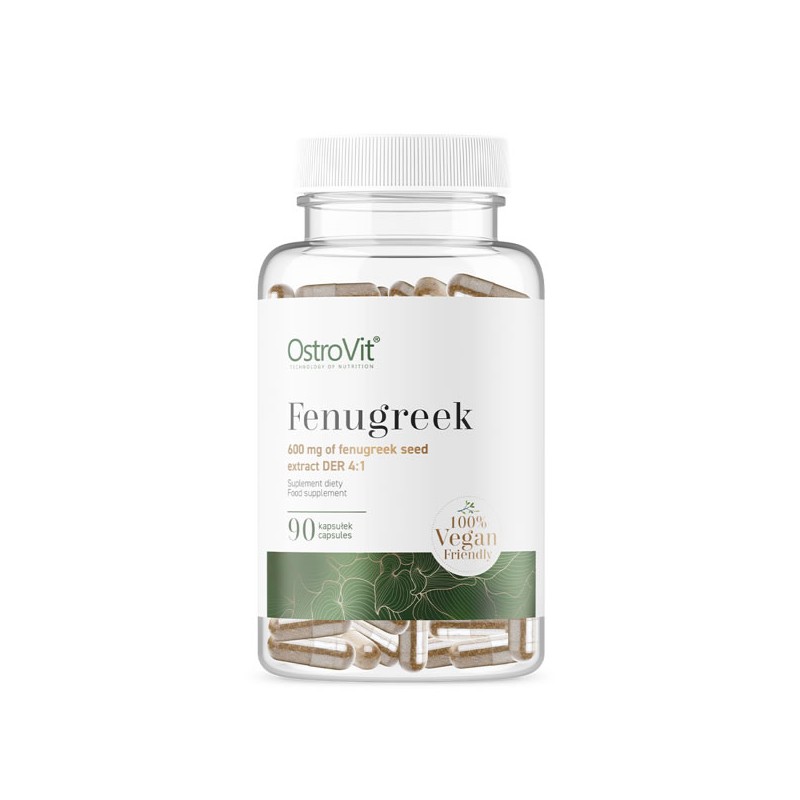 Fenugreek VEGE 600 mg, 90 capsule vegetale- Sustine procesele metabolice sanatoase, reduce senzatia de oboseala Beneficii Fenugr