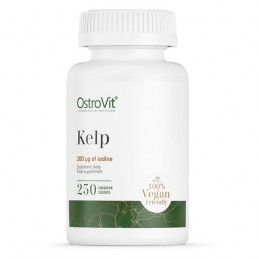 Iod natural din alge Kelp, 250 Pastile- Reglează atât glandele tiroide cât și cele hipofizare Beneficii Iod: menține un metaboli