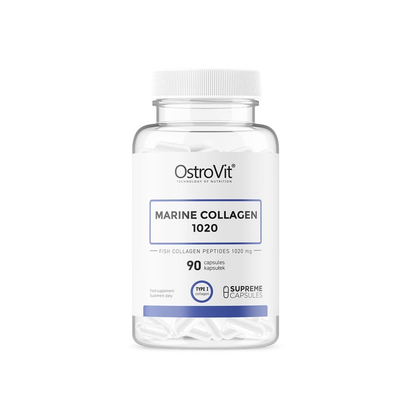 OstroVit Marine Collagen 1020 mg 90 Capsule Beneficii OstroVit Marine Collagen: OstroVit Marine Collagen este un supliment alime