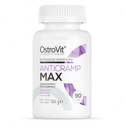 OstroVit Anti Cramp Max Magnesium - 90 Tablete Beneficii Anti Cramp: are un efect pozitiv asupra sistemului nervos, contribuie l