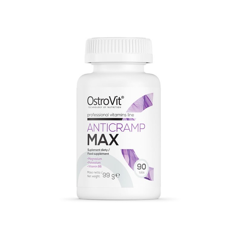 Are un efect pozitiv asupra sistemului nervos, contribuie la utilizarea eficienta a macronutrientilor, Anti Cramp Max - 90 Tab B