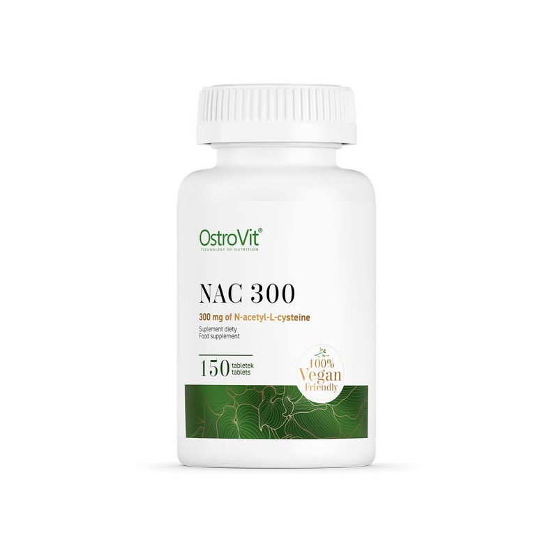OstroVit NAC (N-Acetil-cisteina), 300 mg, 150 Tablete Beneficiile N-Acetil Cisteinei- esentiala pentru a face glutationul un put