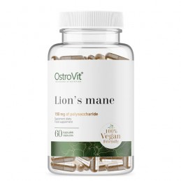 Lion's Mane Coama leului 500 mg 60 Capsule, OstroVit Beneficii Coama leului- nootropic, bun antioxidant, suporta sistemul imunit