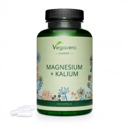 Magneziu si Potasiu (Kalium) 180 Capsule, Poate stimula performanta exercitiilor, luptă împotriva depresiei Beneficii Magneziu +