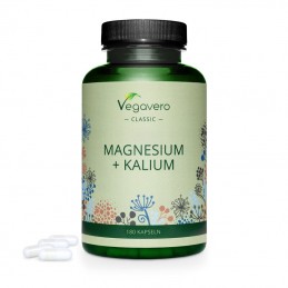 Vegavero Magneziu + Potasiu 180 Capsule – Muschi & Electroliti Beneficii Magneziu + Potasiu: poate stimula performanta exercitii