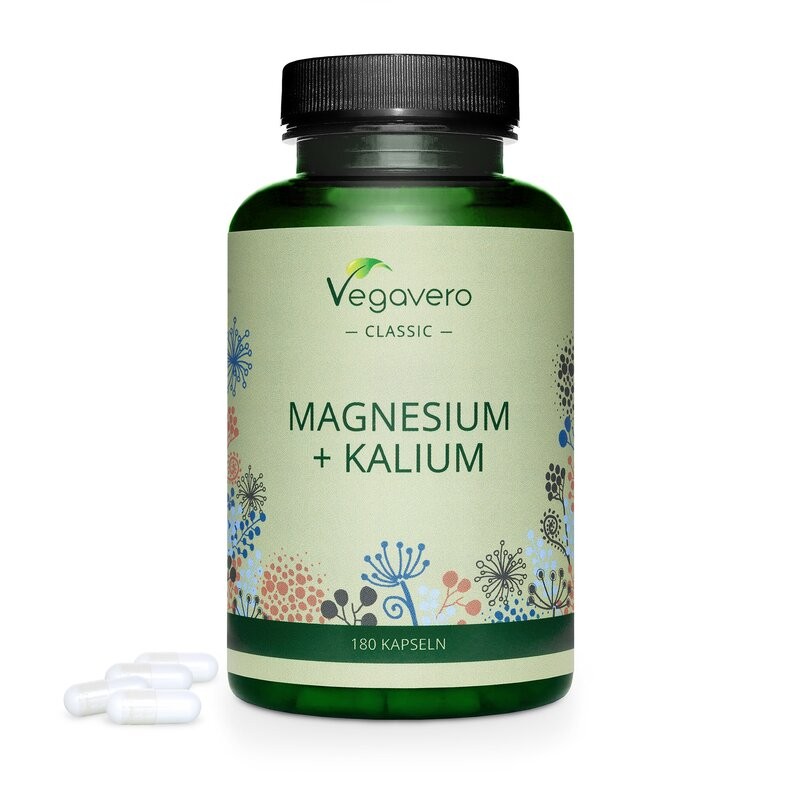 Vegavero Magneziu + Potasiu (Kalium) 180 Capsule