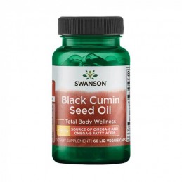 Black Cumin Seed Oil (Ulei chimen negru) 500 mg 60 Capsule, Swanson Beneficii: Susține sănătatea digestivă, Ajută la susținerea 