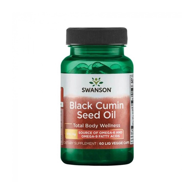 Swanson Black Cumin Seed Oil (ulei din semințe de chimen negru) 500 mg, 60 Capsule lichide Beneficii: Susține sănătatea digestiv