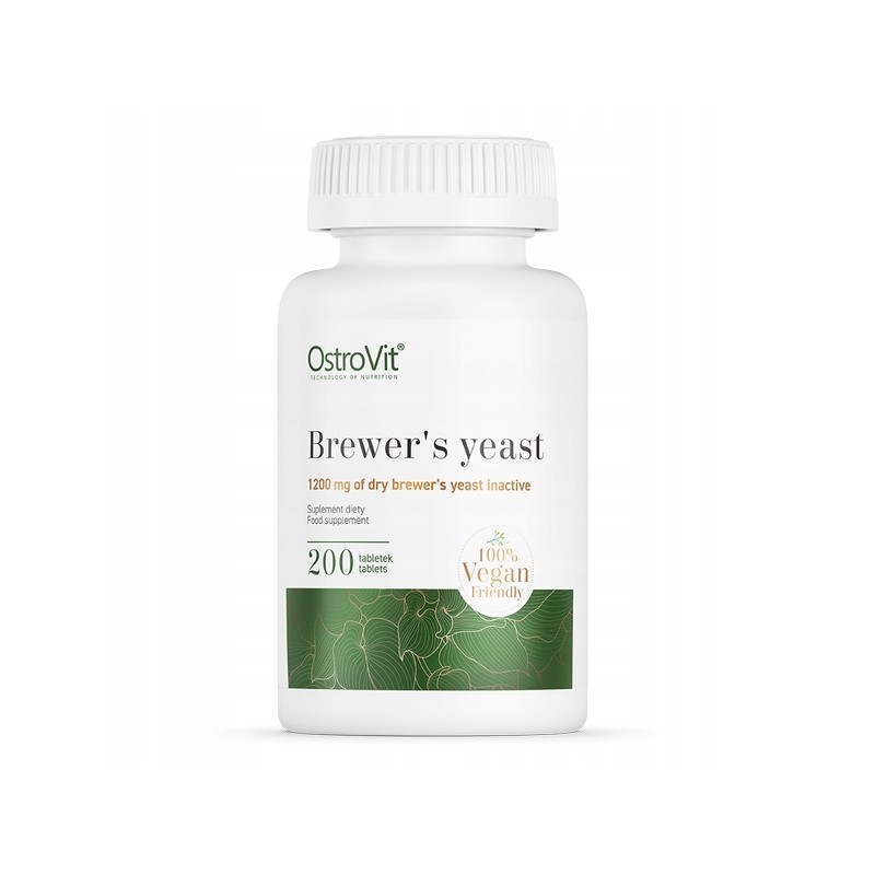 OstroVit Brewer's Yeast (Drojdie de bere) - 200 Tablete Beneficiile drojdiei de bere: imbunatateste zaharul din sange, intareste