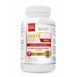 Wish Pharmaceutical, CoQ10 Forte 100mg - 120 Capsule BENEFICII CoQ10: reduce nivelul de glucoza din sange; sustine metabolismul;