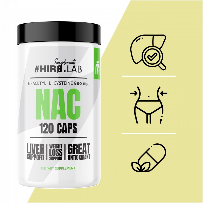 HiroLab, NAC 800mg - 120 capsule (N-acetil-cisteina) - 1 | YEO