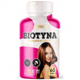 Biotin 10mg - 10.000 mcg 60 capsule, Real Pharm Biotina 10mg beneficii: importanta pentru par, piele si sanatatea unghiilor, nut