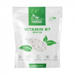 Biotin (Vitamin B7) 10mg 90 capsule (importanta pentru par, piele si sanatatea unghiilor) Beneficii Biotina: importanta pentru p